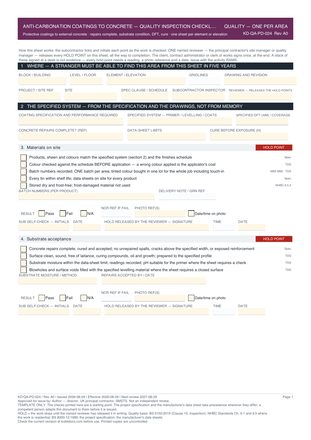 Anti-Carbonation Coatings to Concrete — Quality Inspection Checklist preview