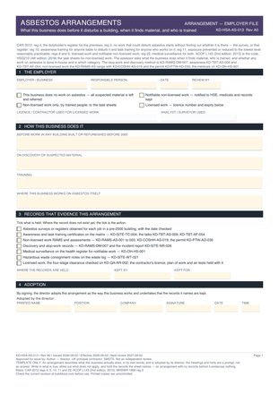 Asbestos Arrangements preview