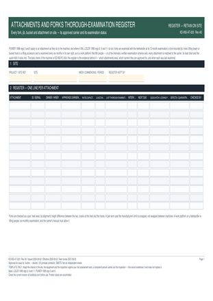 Attachments and Forks Thorough-Examination Register preview
