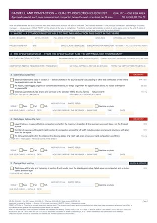 Backfill and Compaction — Quality Inspection Checklist preview