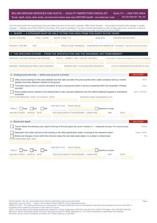Below-Ground Services and Ducts — Quality Inspection Checklist preview
