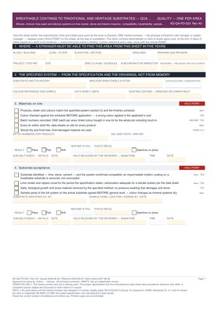 Breathable Coatings to Traditional and Heritage Substrates — Quality Inspection Checklist preview