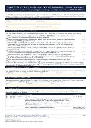 Client CDM Duties — Brief and Acknowledgement preview