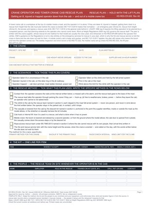 Crane Operator and Tower Crane Cab Rescue Plan preview