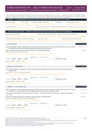 Curing and Protection — Quality Inspection Checklist preview
