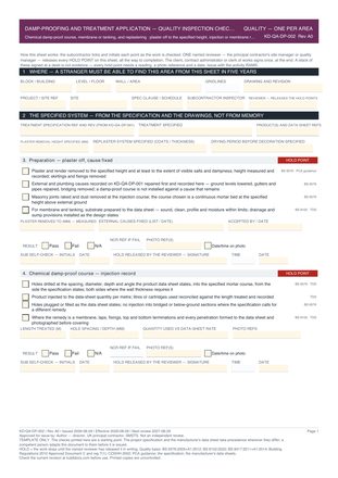 Damp-Proofing and Treatment Application — Quality Inspection Checklist preview