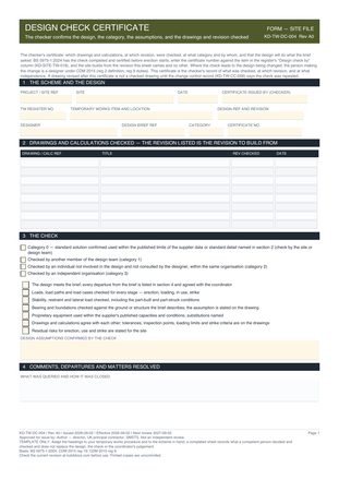 Design Check Certificate preview