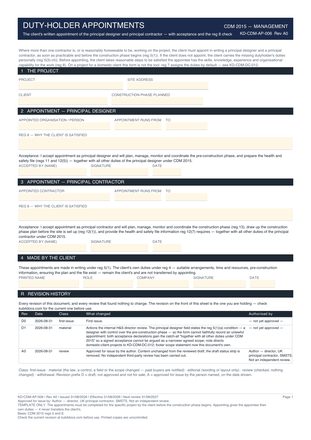 Duty-holder Appointments preview