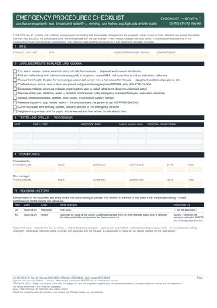 Emergency Procedures Checklist preview