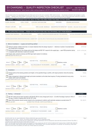 EV Charging — Quality Inspection Checklist preview