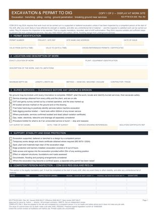 Excavation & Permit to Dig preview