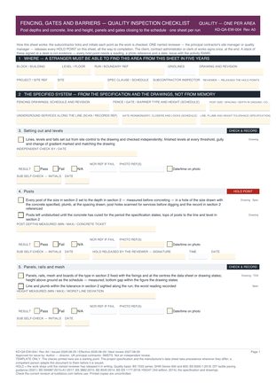 Fencing, Gates and Barriers — Quality Inspection Checklist preview