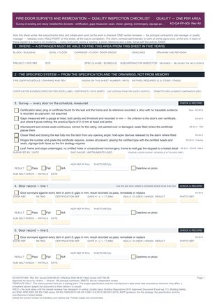 Fire Door Surveys and Remediation — Quality Inspection Checklist preview
