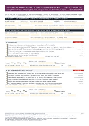 Fire Doors and Frames Decoration — Quality Inspection Checklist preview