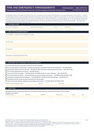 Fire and Emergency Arrangements preview