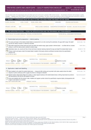 Fire-Rated Joints and Linear Gaps — Quality Inspection Checklist preview