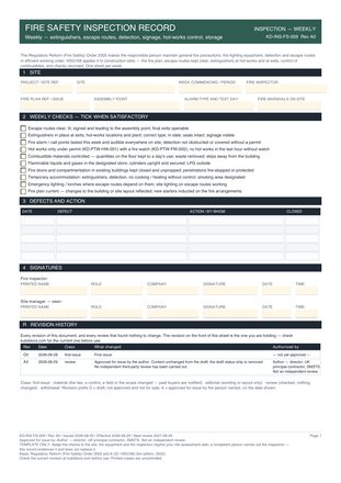 Fire Safety Inspection Record preview