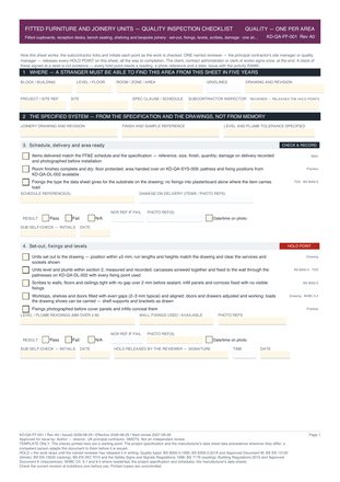 Fitted Furniture and Joinery Units — Quality Inspection Checklist preview