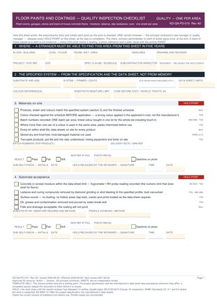 Floor Paints and Coatings — Quality Inspection Checklist preview