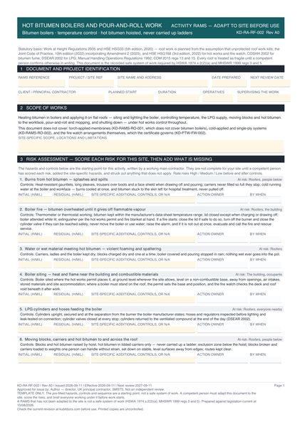 Hot Bitumen Boilers and Pour-and-Roll Work preview