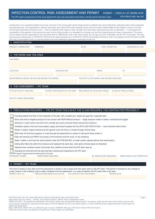 Infection Control Risk Assessment and Permit preview