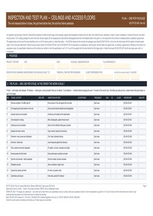 Inspection and Test Plan — Ceilings and Access Floors preview