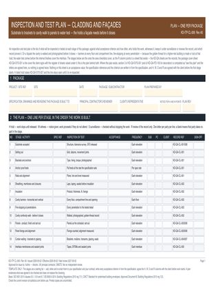 Inspection and Test Plan — Cladding and Façades preview