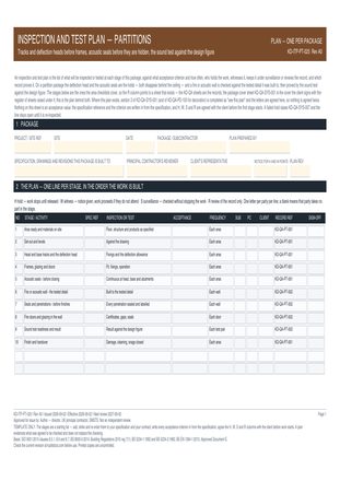 Inspection and Test Plan — Partitions preview