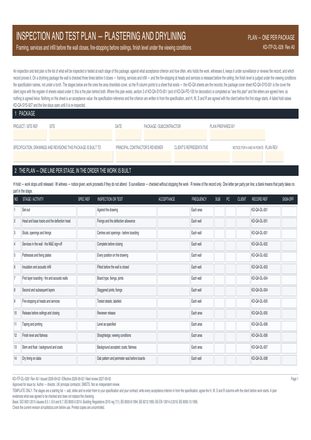 Inspection and Test Plan — Plastering and Drylining preview