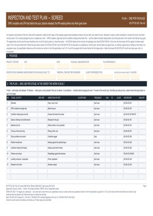 Inspection and Test Plan — Screed preview