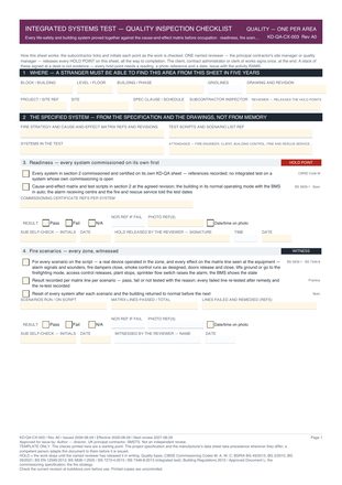 Integrated Systems Test — Quality Inspection Checklist preview