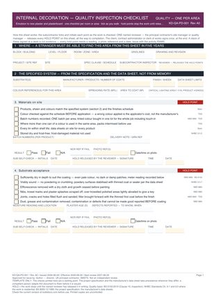 Internal Decoration — Quality Inspection Checklist preview