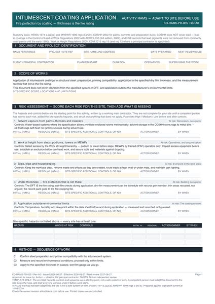Intumescent Coating Application preview