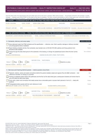 IPS Panels, Cubicles and Lockers — Quality Inspection Checklist preview