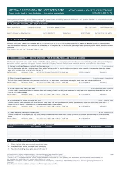 Materials Distribution and Hoist Operations preview