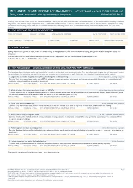 Mechanical Commissioning and Balancing preview