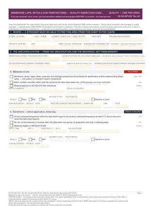 Membrane Laps, Details and Penetrations — Quality Inspection Checklist preview