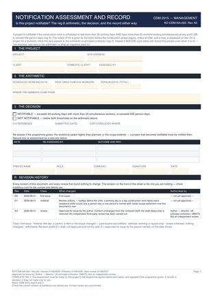 Notification Assessment and Record preview