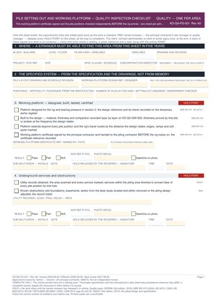 Pile Setting Out and Working Platform — Quality Inspection Checklist preview