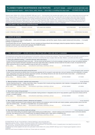 Planned Fabric Maintenance and Repairs preview