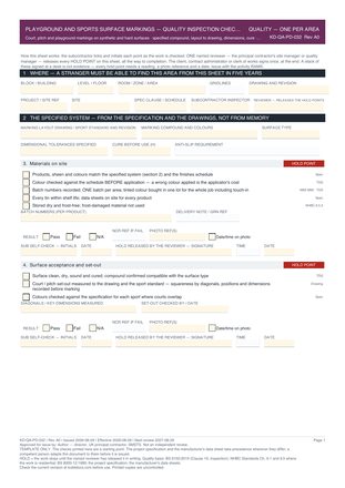 Playground and Sports Surface Markings — Quality Inspection Checklist preview