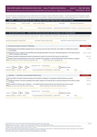 Pre-Strip Survey and Services Isolation — Quality Inspection Checklist preview