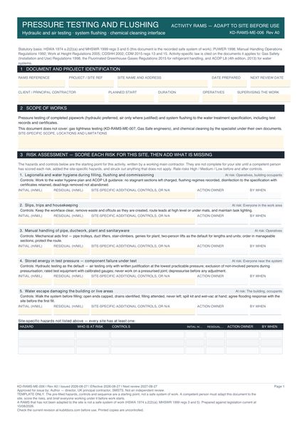 Pressure Testing and Flushing preview