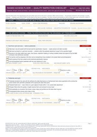 Raised Access Floor — Quality Inspection Checklist preview