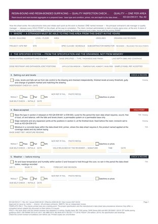 Resin-Bound and Resin-Bonded Surfacing — Quality Inspection Checklist preview
