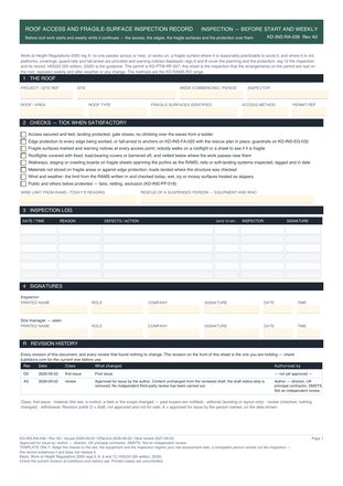 Roof Access and Fragile-Surface Inspection Record preview