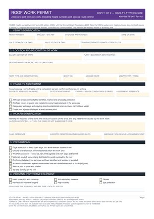 Roof Work Permit preview