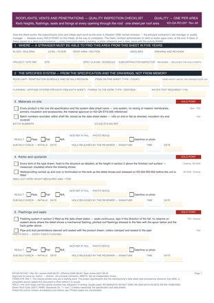 Rooflights, Vents and Penetrations — Quality Inspection Checklist preview