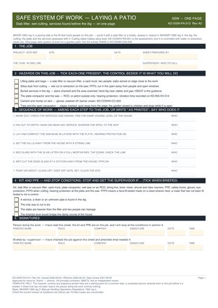 Safe System of Work — Laying a Patio preview