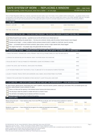Safe System of Work — Replacing a Window preview